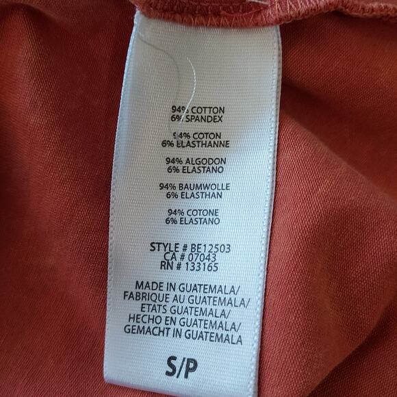 Anthro's Eri + Ali Coral Orange Flutter Short Sleeve Blouse Size S - Picture 15 of 15